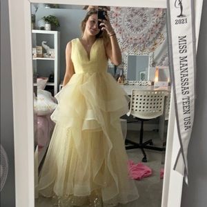 Pastel yellow gown